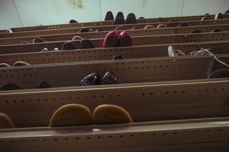Shoes for sale at the Mid-South Outlet, 3432 Summer Avenue. (Natalie Eddings)