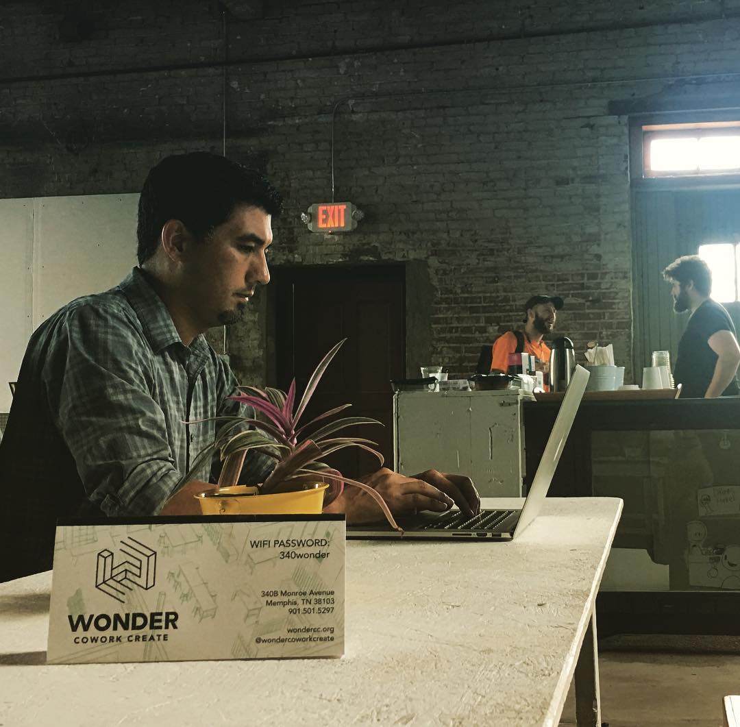 Wonder / Cowork / Create co-founder Nick PeÃ±a at the Edge District space. (Submitted)