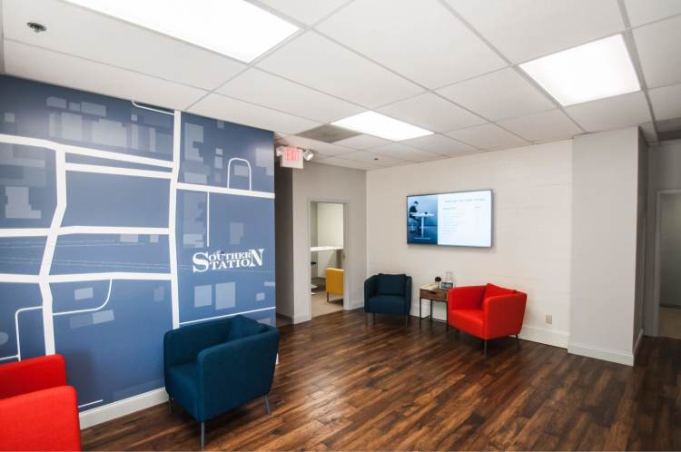 Not all coworking spaces are in urban areas. Southern Station is based in Collierville.