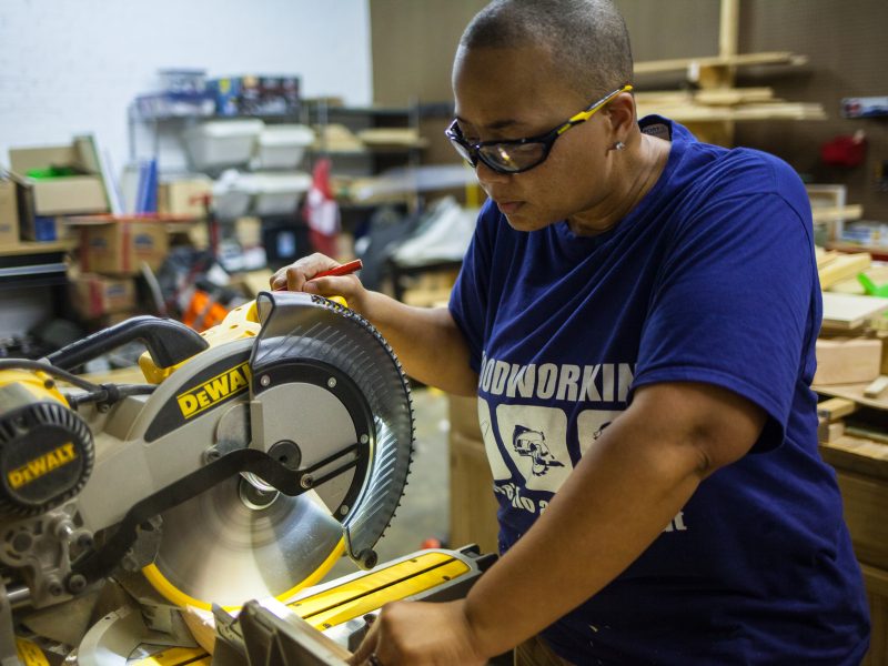 Trinette Johnson-Williams in her Midtown workshop. (Darius B. Williams)
