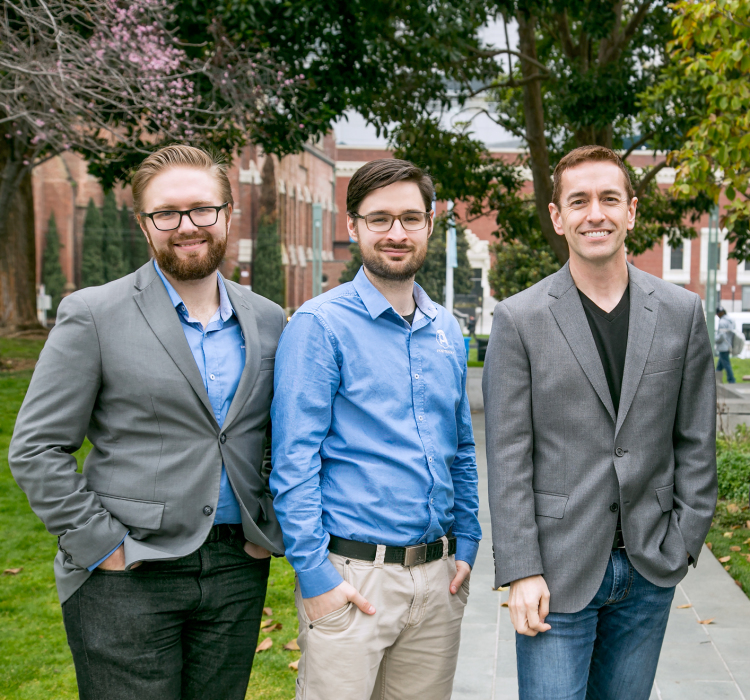 Preteckt's founding team of Sasha Kucharczyk, Rory Woods, and Ken Sills (left to right).