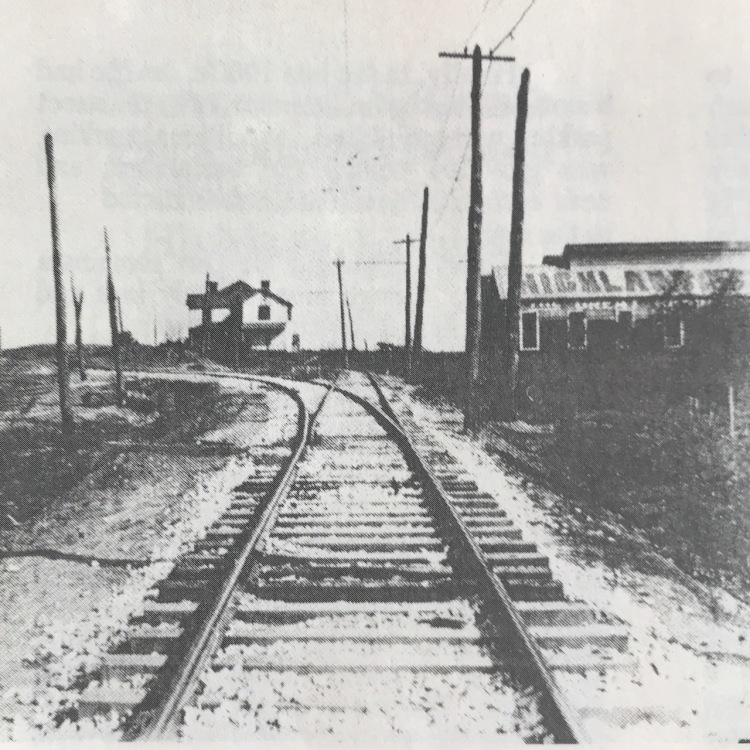 The Raleigh Railroad headed east down Broad Avenue and took a left to head up National Street. The white building to the left sits near modern-day Jun Lee Trading Co. (Joe Walk)