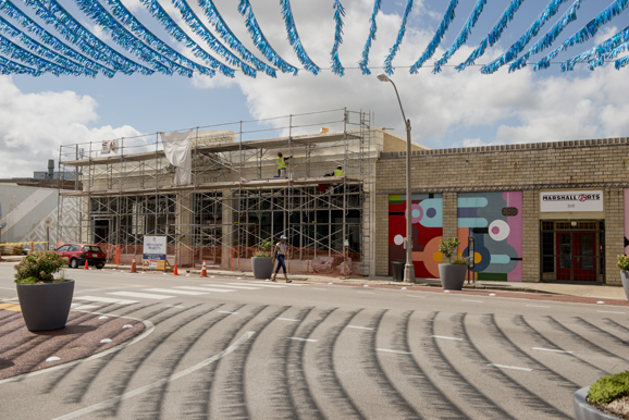 The site of the upcoming automotive museum at 645 Marshall. (Brandon Dill)