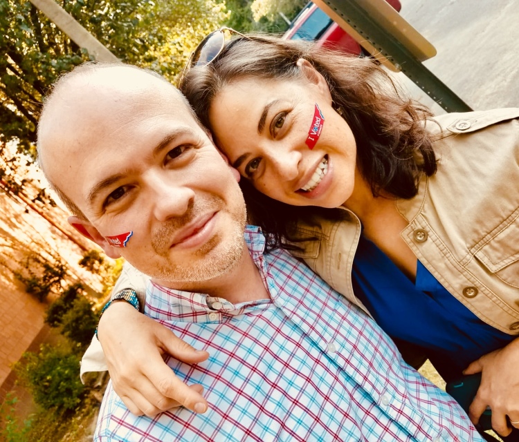 A personal photo celebrating the couple's first time voting. (Submitted)