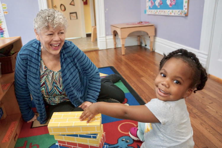 Carol Cole (left) has volunteered at the Hope House daycare for the past two years. (Submitted)