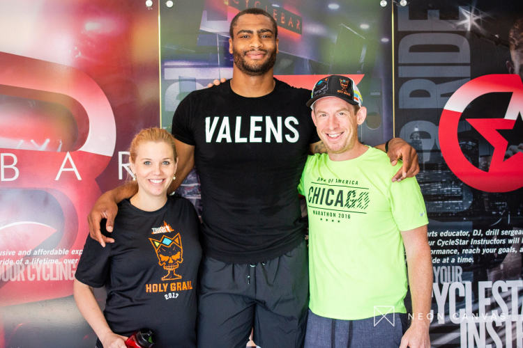 Lauren (left) and her husband Cole Giovanetti (right) facilitate open access to the latest fitness trend by offering cross memberships to boutique gyms. Partners like Will Coleman (center) from ColemanNCompany expand offerings from bootcamp training to hot yoga with a flat monthly membership fee. (DiversiFIT)