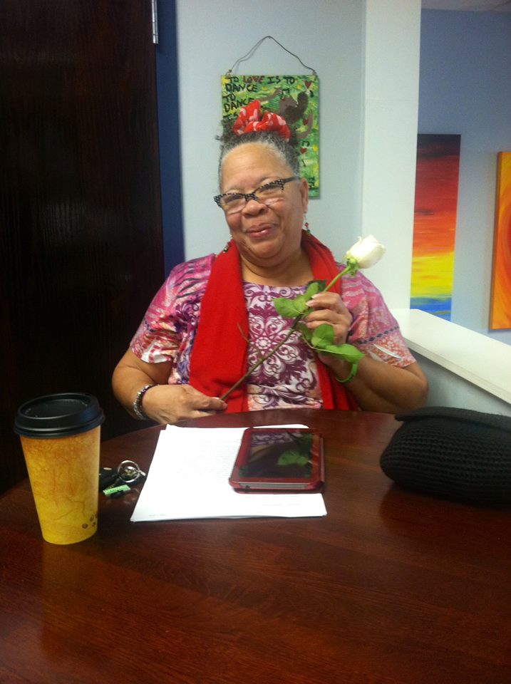Barbara Edmond is a beloved member of The Office's crew. Here she received a rose from a customer on Valentines Day. (Submitted)