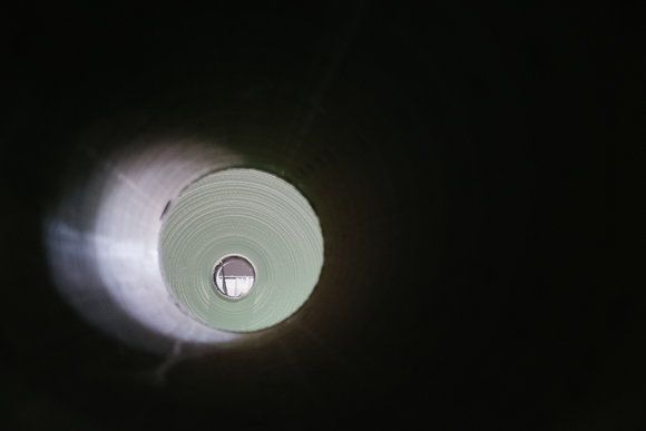 These parent rolls are waiting to be moved for the next stage in manufacturing. (Brandon Dahlberg)