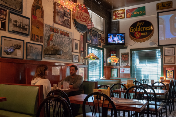 Customers enjoy an afternoon meal inside Westy's. (Brandon Dahlberg)