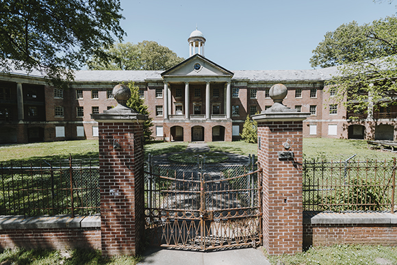 The former merchant marine hospital is located adjacent to the Metal Museum in the French Fort neighborhood. (Houston Cofield)