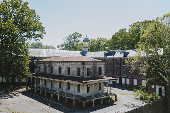 The former merchant marine hospital is located adjacent to the Metal Museum in the French Fort neighborhood. (Houston Cofield)