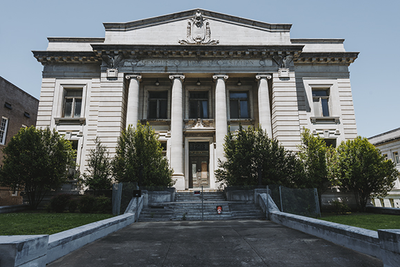 The central police station in Downtown Memphis. (Houston Cofield)