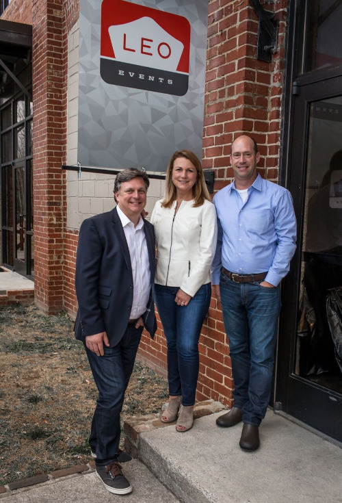 Kent Underwood, Cindy Brewer and Kevin Brewer (L to R) merged and formed LEO Events in 2012.