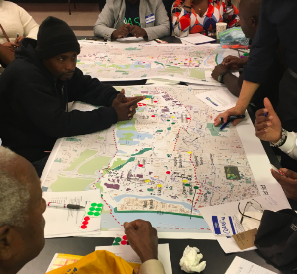 Graduate students at the Department of City and Regional Planning at the University of Memphis meet with residents in North Memphis to  ask them what assets are unique to their district, what challenges their neighborhoods face, and which areas need improvement. 