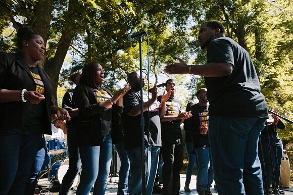 The LeMoyne-Owen College Gospel Choir in 2016.