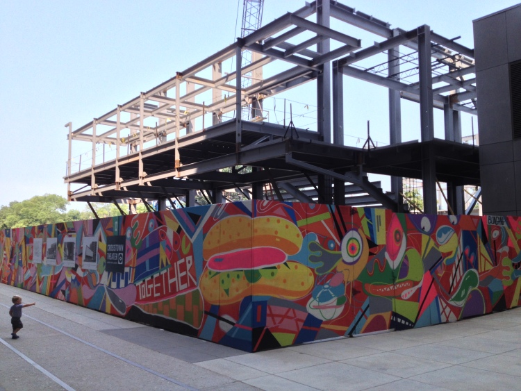 The new Crosstown Arts performing arts theater is currently under construction.