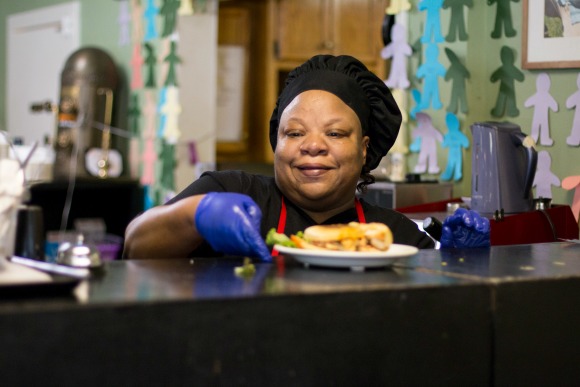 Caritas Village is one of the few dining options in Binghampton, which is classified as a food desert.