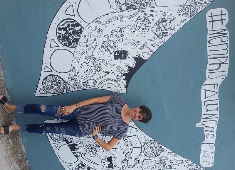 Mary Claire White outside of her new Broad Avenue store, Falling Into Place