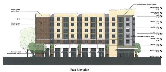 Rendering of the 7-story tower planned for the University District