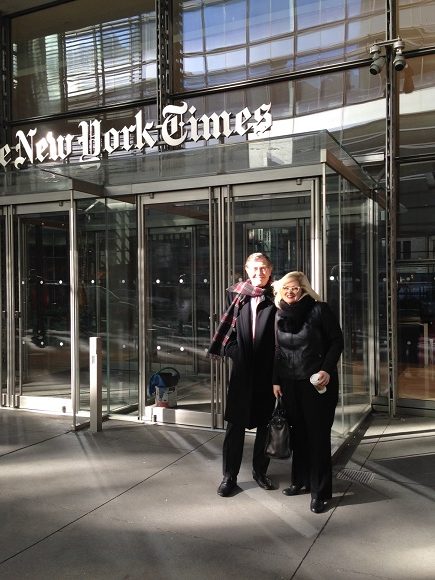 Phil Trenary and Amy Daniels, President & CEO and Sr. Vice President at the Greater Memphis Chamber, talk up Memphis during the New York City trip