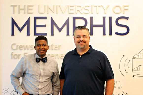 David Rose, founder of Inner L.I.G.H.T., and Mike Hoffmeyer, director of the Crews Center for Entrepreneurship